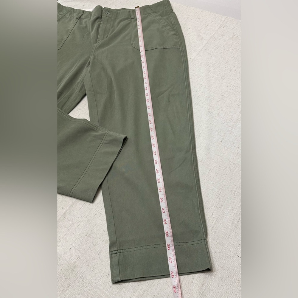 Women's Olive Wide Leg Pants - Picture 6 of 12